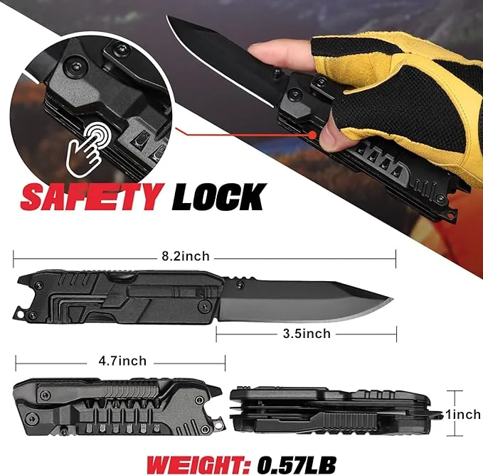 19 In 1 Multitool Pocket Knife - EDC, Outdoor, Camping Gear, Pocket Knife for Men, Brother, Uncle, Grandpa, Cool Gadgets Gifts Idea, Stocking Stuffers for Christmas, Birthday, Fathers day