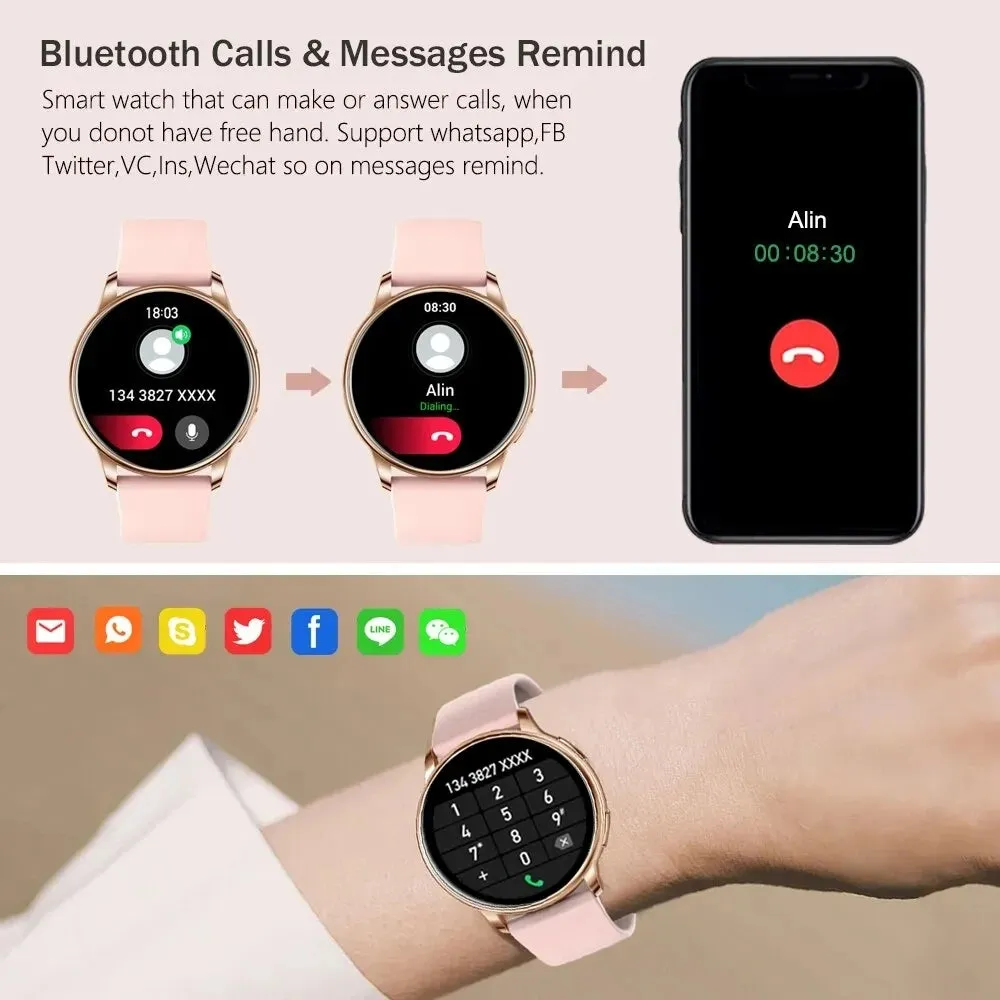 2024 Bluetooth Call Smart Watch 6 Pro Women Amoled Custom Dial Watches Men Fitness Tracker Heart Rate Smartwatch For Android IOS