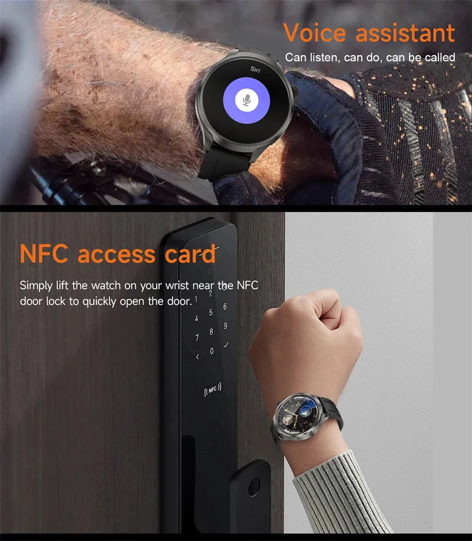 2024 For XIAOMI Android New 1.85 Inch HD Bluetooth Call Smart Watch Men Sports Fitness Tracker Heart Monitor Compass Smartwatch