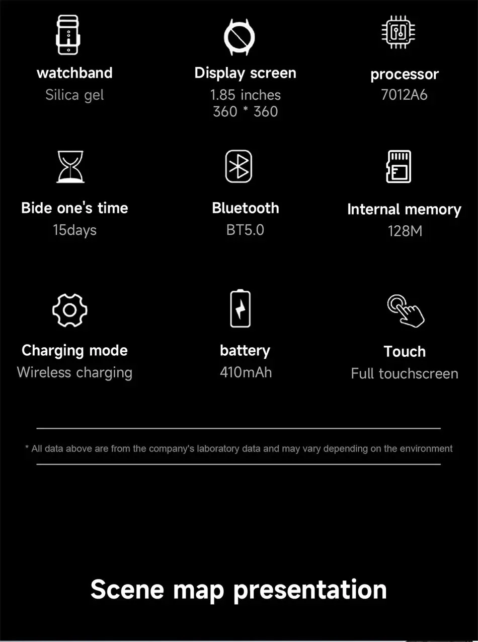 2024 For XIAOMI Android New 1.85 Inch HD Bluetooth Call Smart Watch Men Sports Fitness Tracker Heart Monitor Compass Smartwatch