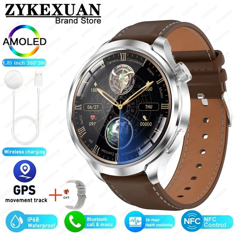 2024 For XIAOMI Android New 1.85 Inch HD Bluetooth Call Smart Watch Men Sports Fitness Tracker Heart Monitor Compass Smartwatch