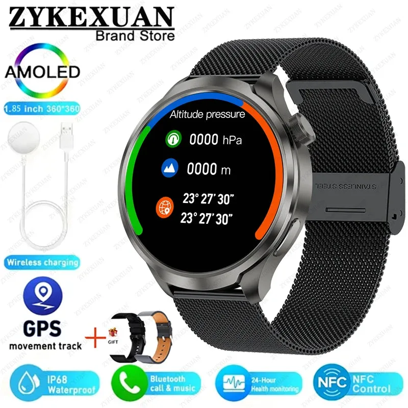 2024 For XIAOMI Android New 1.85 Inch HD Bluetooth Call Smart Watch Men Sports Fitness Tracker Heart Monitor Compass Smartwatch