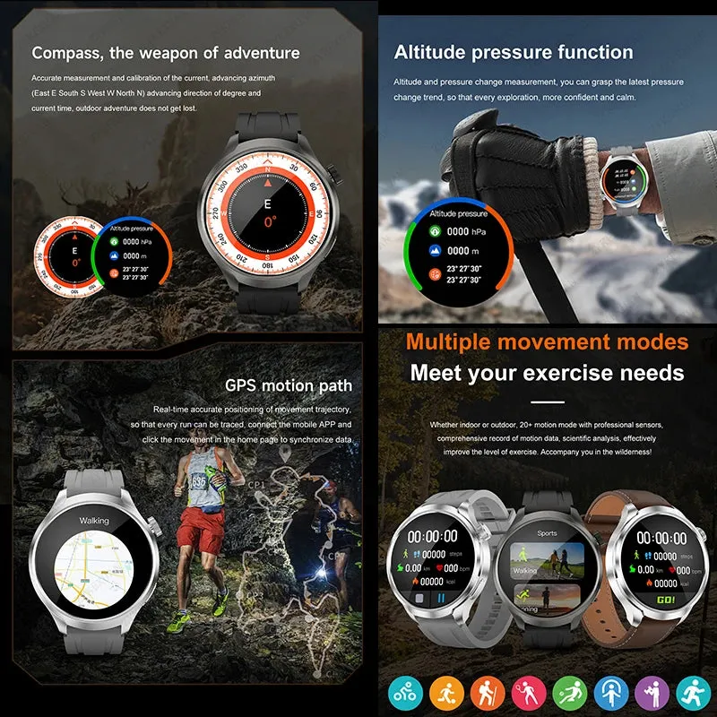 2024 For XIAOMI Android New 1.85 Inch HD Bluetooth Call Smart Watch Men Sports Fitness Tracker Heart Monitor Compass Smartwatch