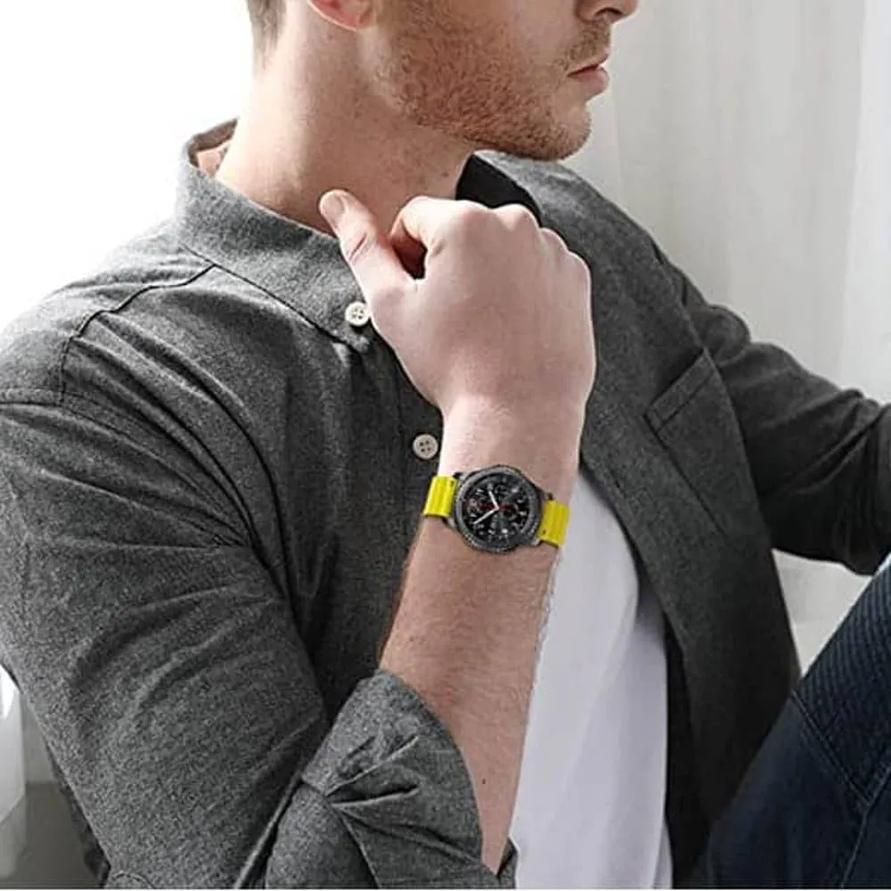 22MM Silicone Magnetic Watch Band - Orange Black