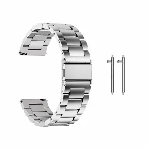 22mm watch 3 links stainless-steel strap - Silver