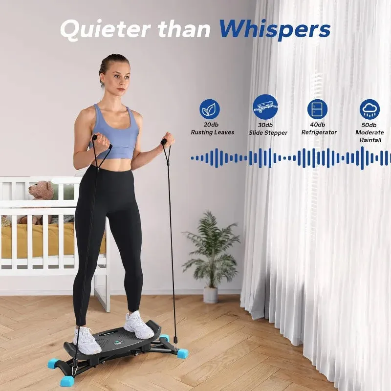 300LB Capacity Slide Stepper Machine  Full-Body Workout Equipment with LCD Display, Quiet Home Cardio & Knee Protection (Space-Saving)