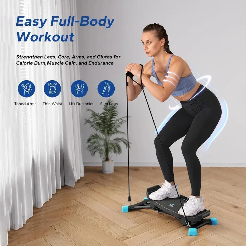 300LB Capacity Slide Stepper Machine  Full-Body Workout Equipment with LCD Display, Quiet Home Cardio & Knee Protection (Space-Saving)