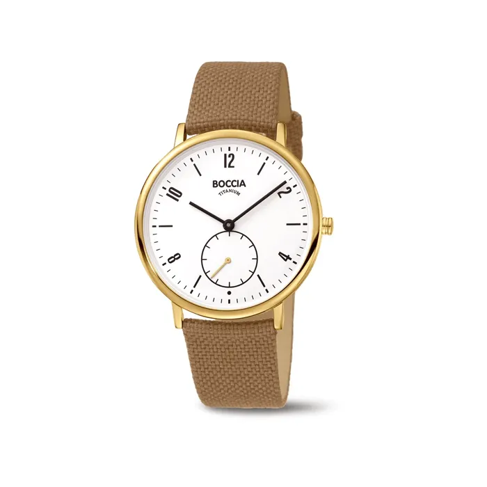 3350-04 - Ladies Titanium Brown Dress Watch