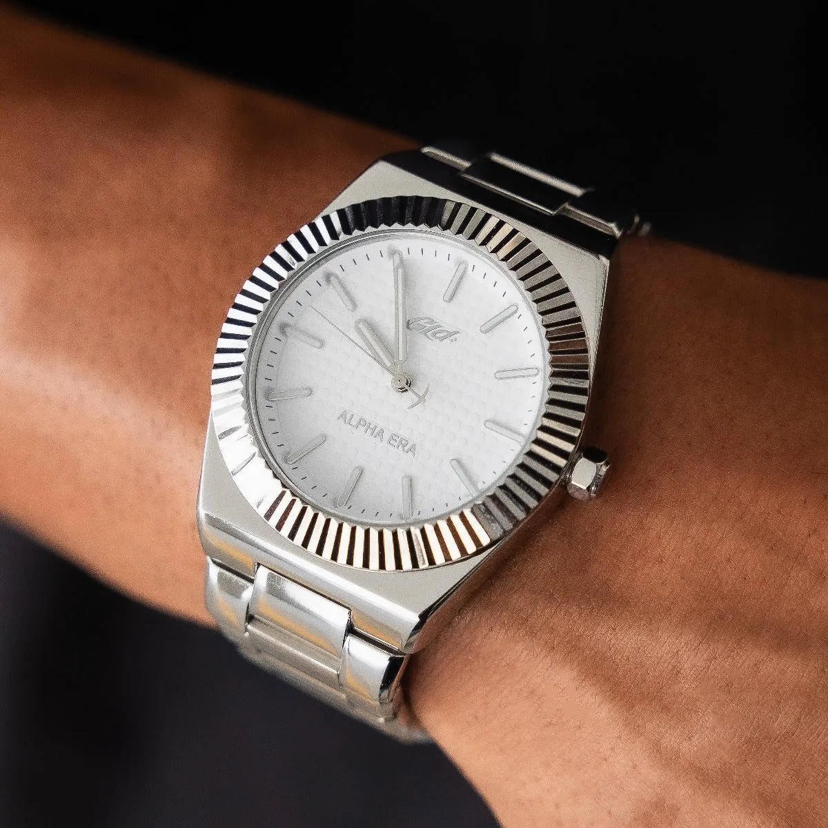 42MM Fluted Bezel Alpha Era® in White Gold