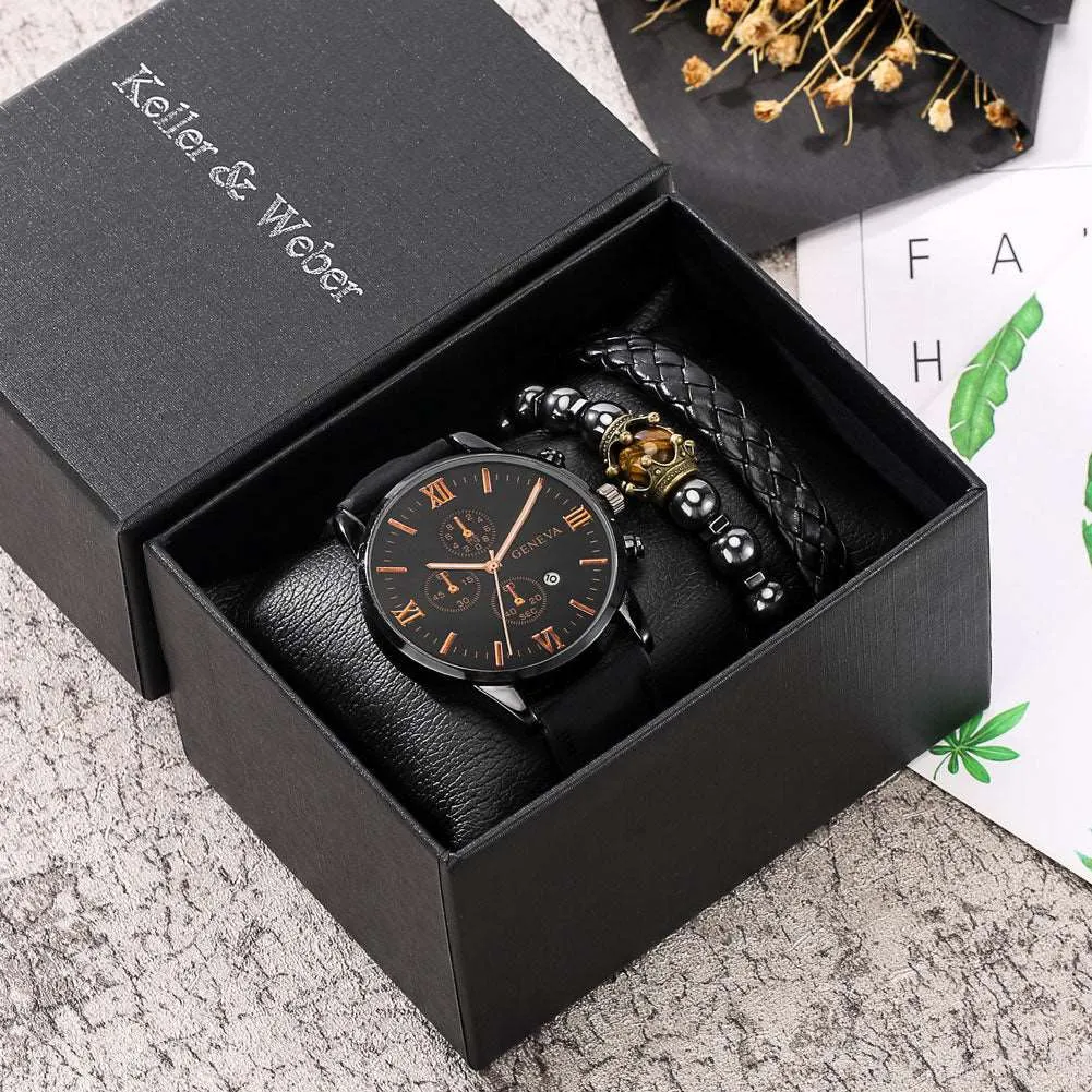 5pcs gift set luxury watch bracelet for men
