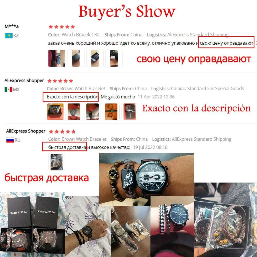 5pcs gift set luxury watch bracelet for men