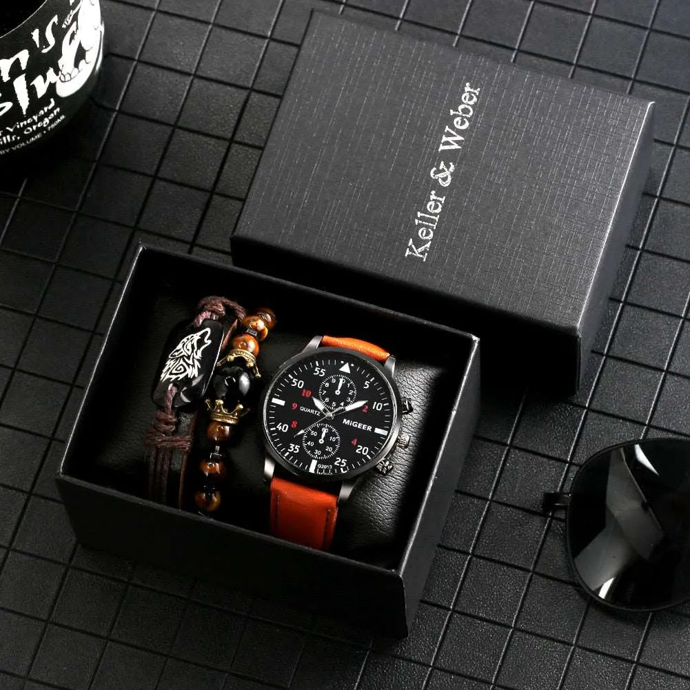 5pcs gift set luxury watch bracelet for men