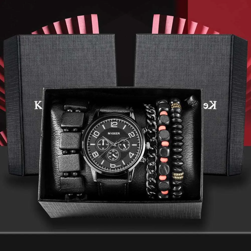 5pcs gift set luxury watch bracelet for men