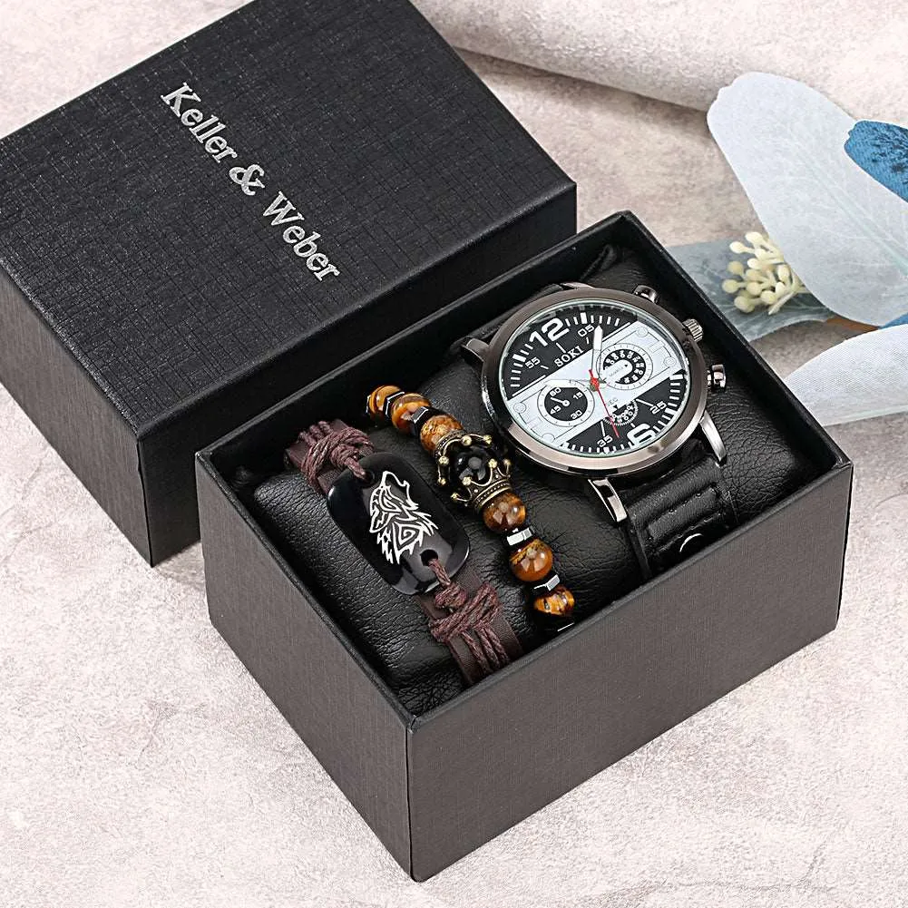 5pcs gift set luxury watch bracelet for men