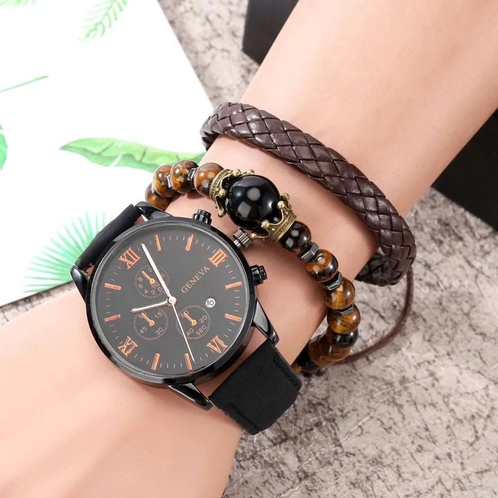 5pcs gift set luxury watch bracelet for men