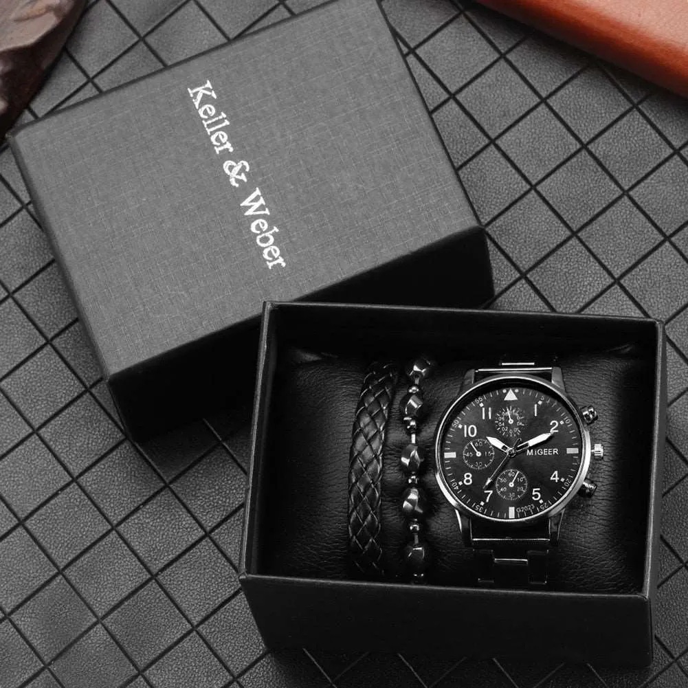 5pcs gift set luxury watch bracelet for men