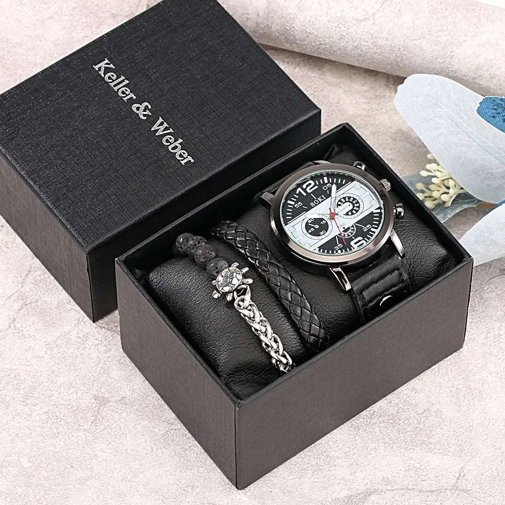 5pcs gift set luxury watch bracelet for men
