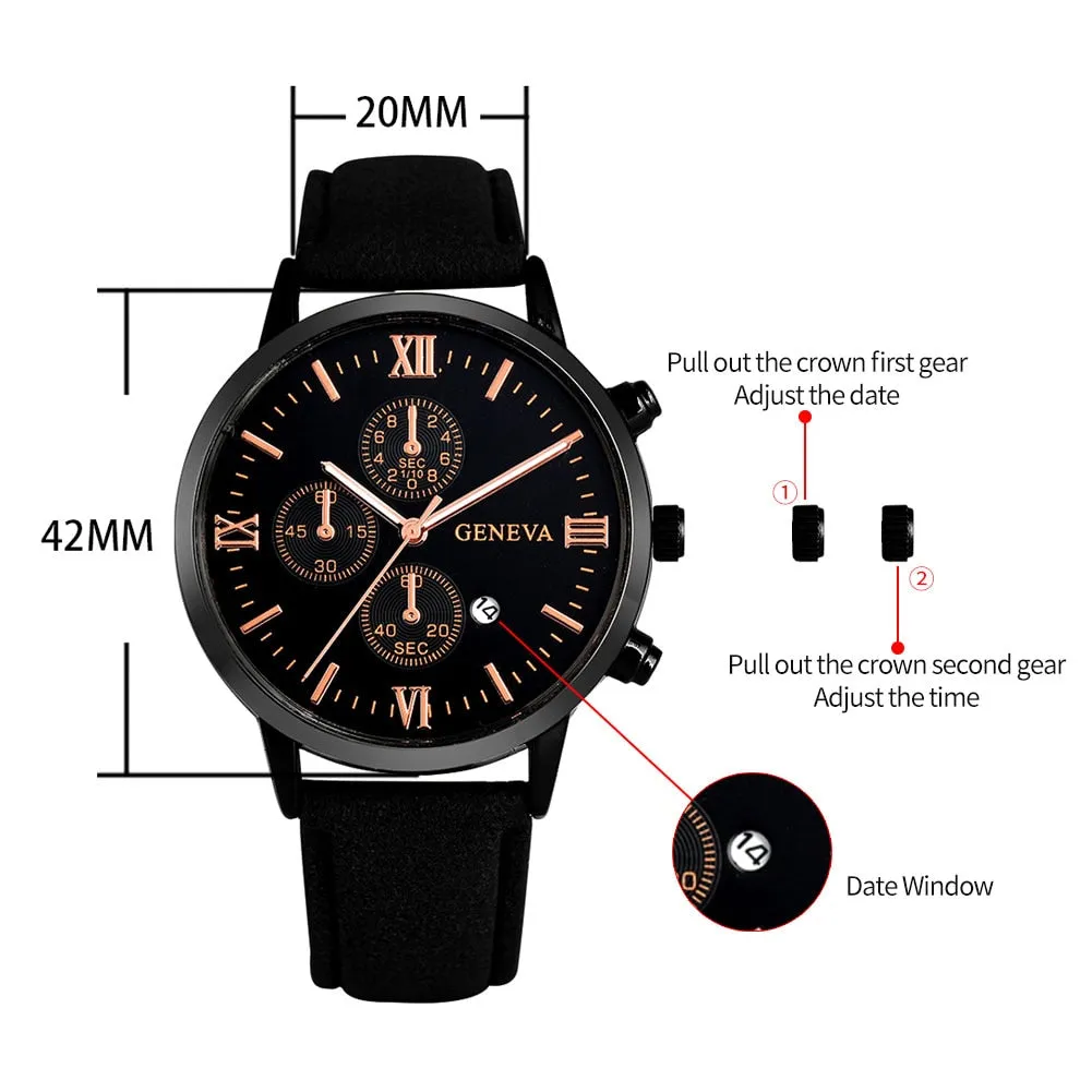 5pcs gift set luxury watch bracelet for men