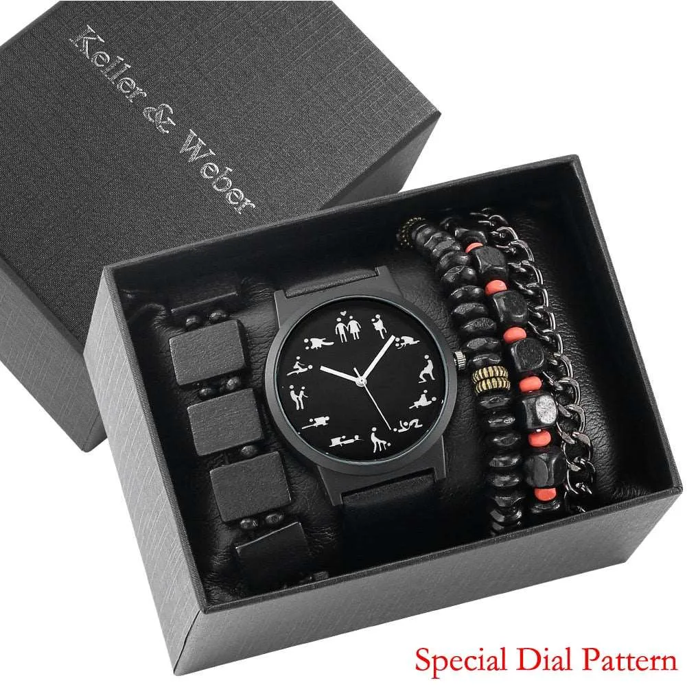 5pcs gift set luxury watch bracelet for men
