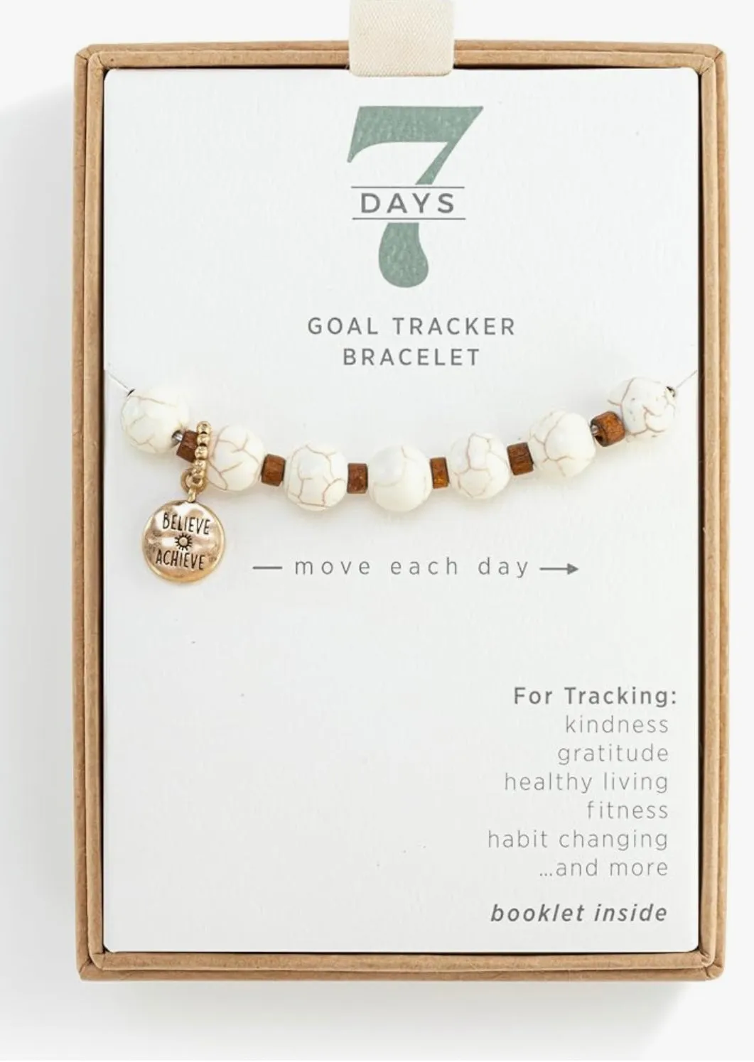 7 day goal tracker bracelet