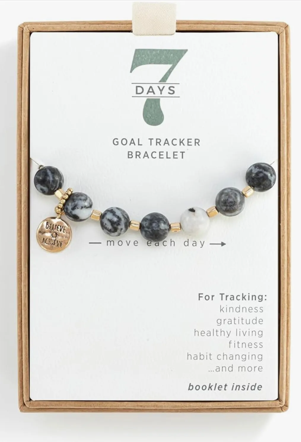 7 day goal tracker bracelet