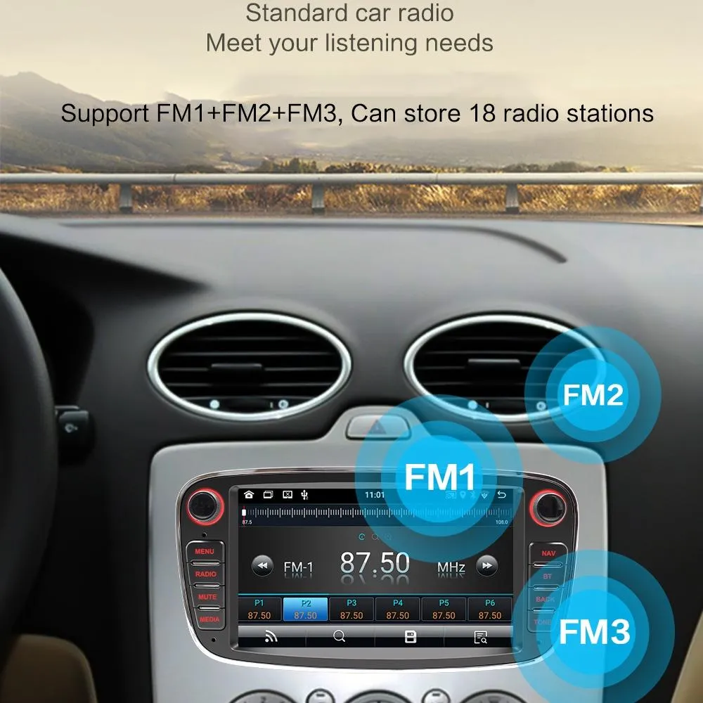 7 Inch Android Navigation Radio For Ford Focus - Bluetooth Rds 1   32G