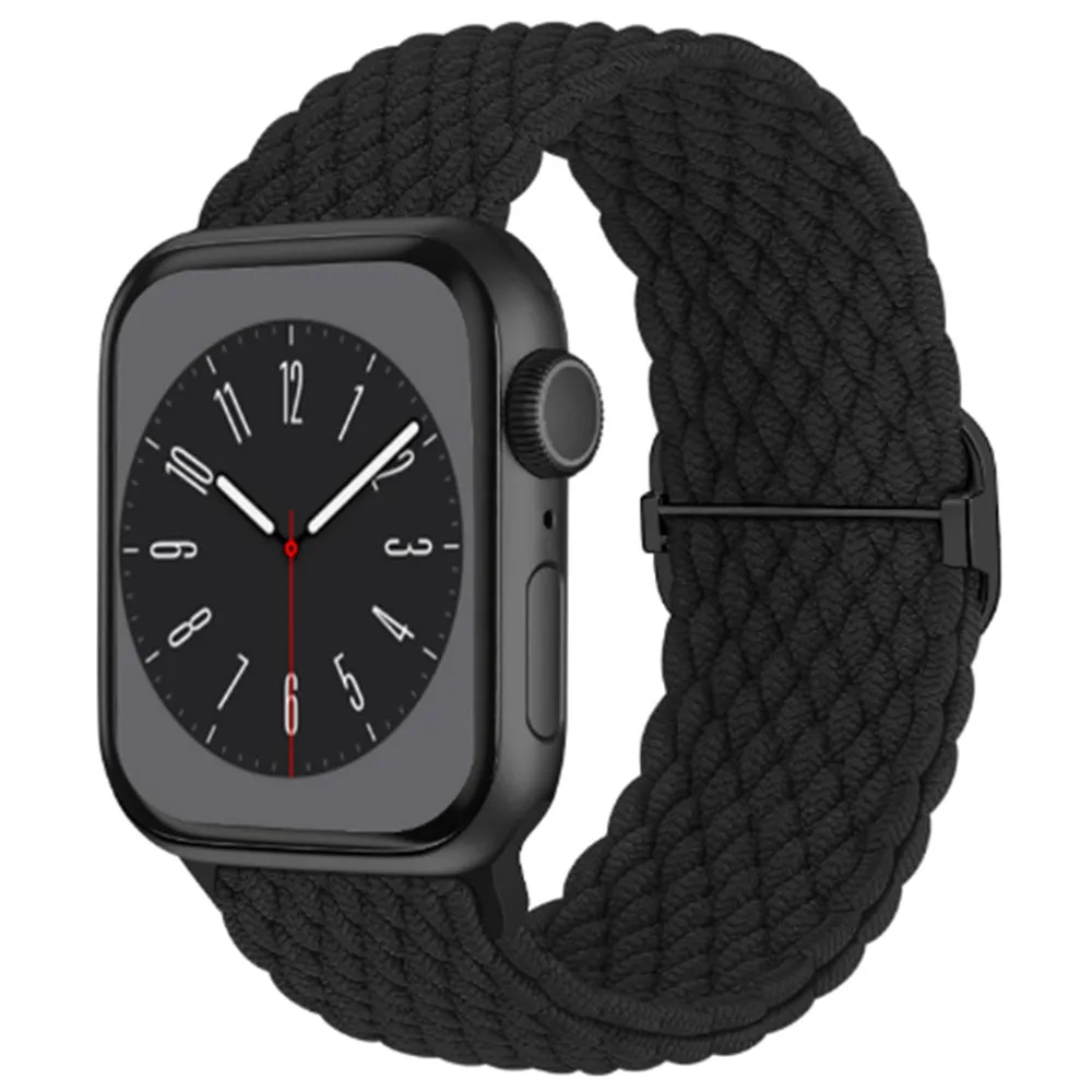 Adjustable Braided Loop Nylon Strap Compatible with Apple Watch Style 4