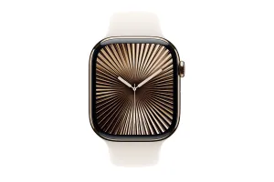 Apple Watch Series 10 GPS   Cellular | 46mm | Gold Titanium Case with Starlight Sport Band S/M