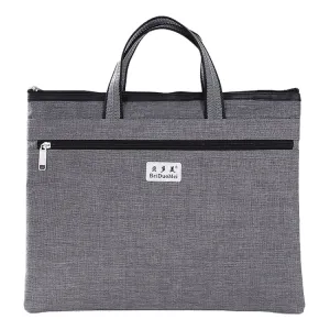 BeiDuoMei Thickened Oxford Cloth Briefcase Portable File Bag A4 Storage File Package(Grey)