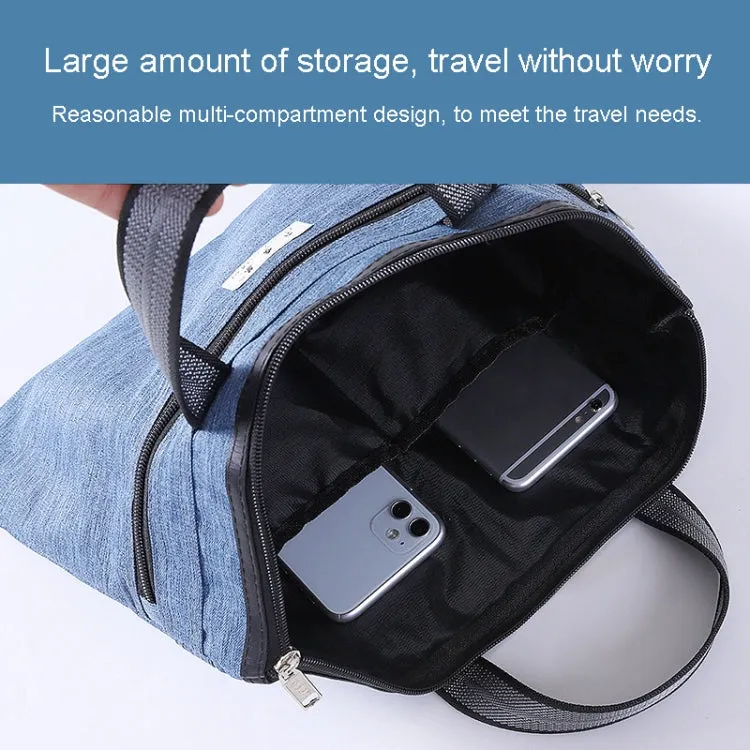 BeiDuoMei Thickened Oxford Cloth Briefcase Portable File Bag A4 Storage File Package(Grey)
