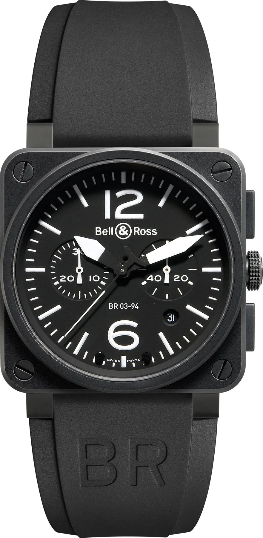Bell & Ross Watch BR 03 94 Chronograph Black Dial Carbon Finish