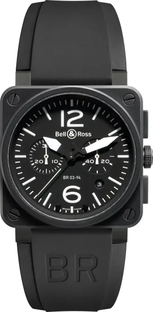Bell & Ross Watch BR 03 94 Chronograph Black Dial Carbon Finish