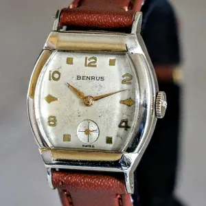 BENRUS Watch Model DN21 17 Jewels ETA 1281 Swiss Made Wristwatch