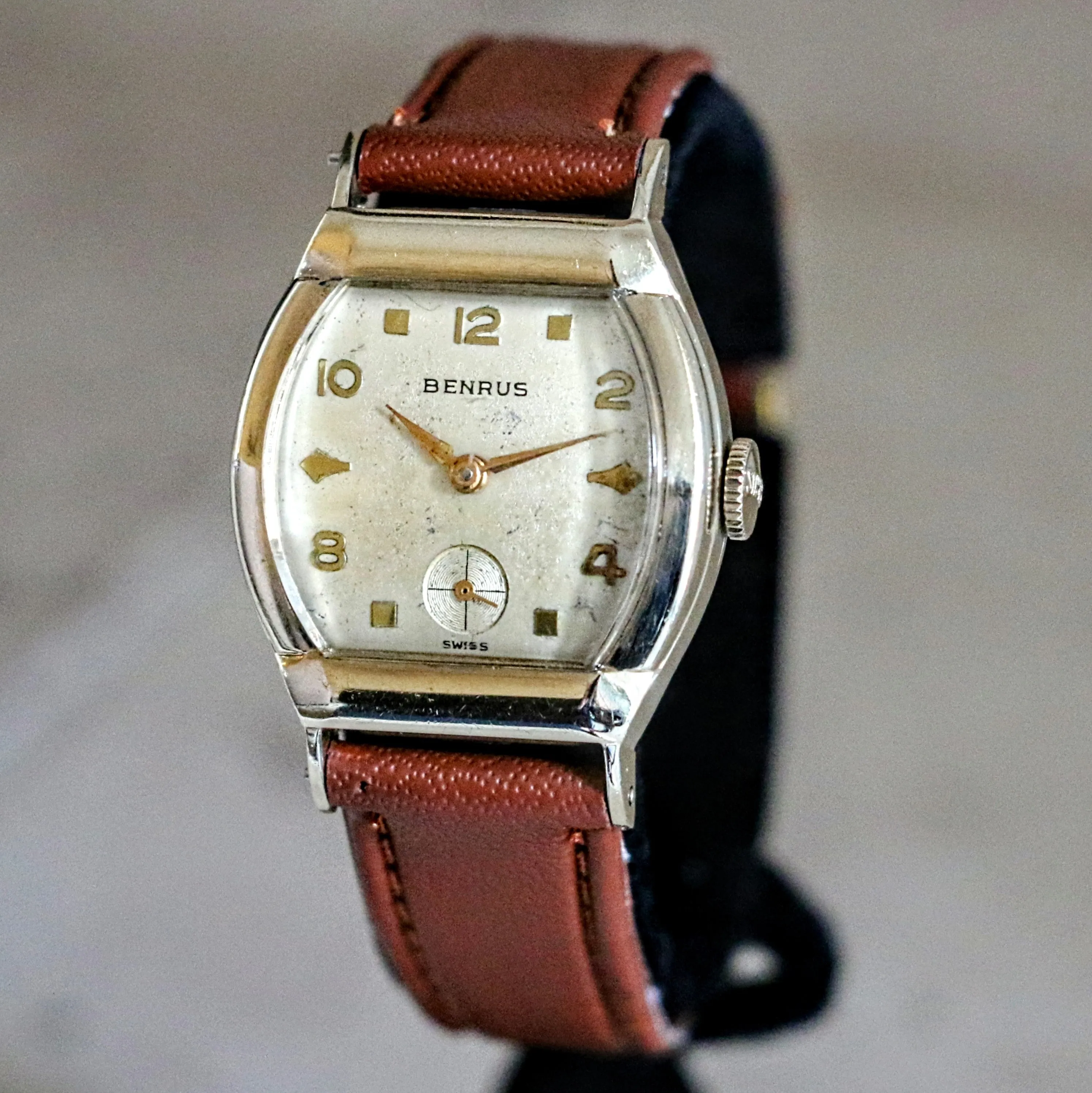 BENRUS Watch Model DN21 17 Jewels ETA 1281 Swiss Made Wristwatch