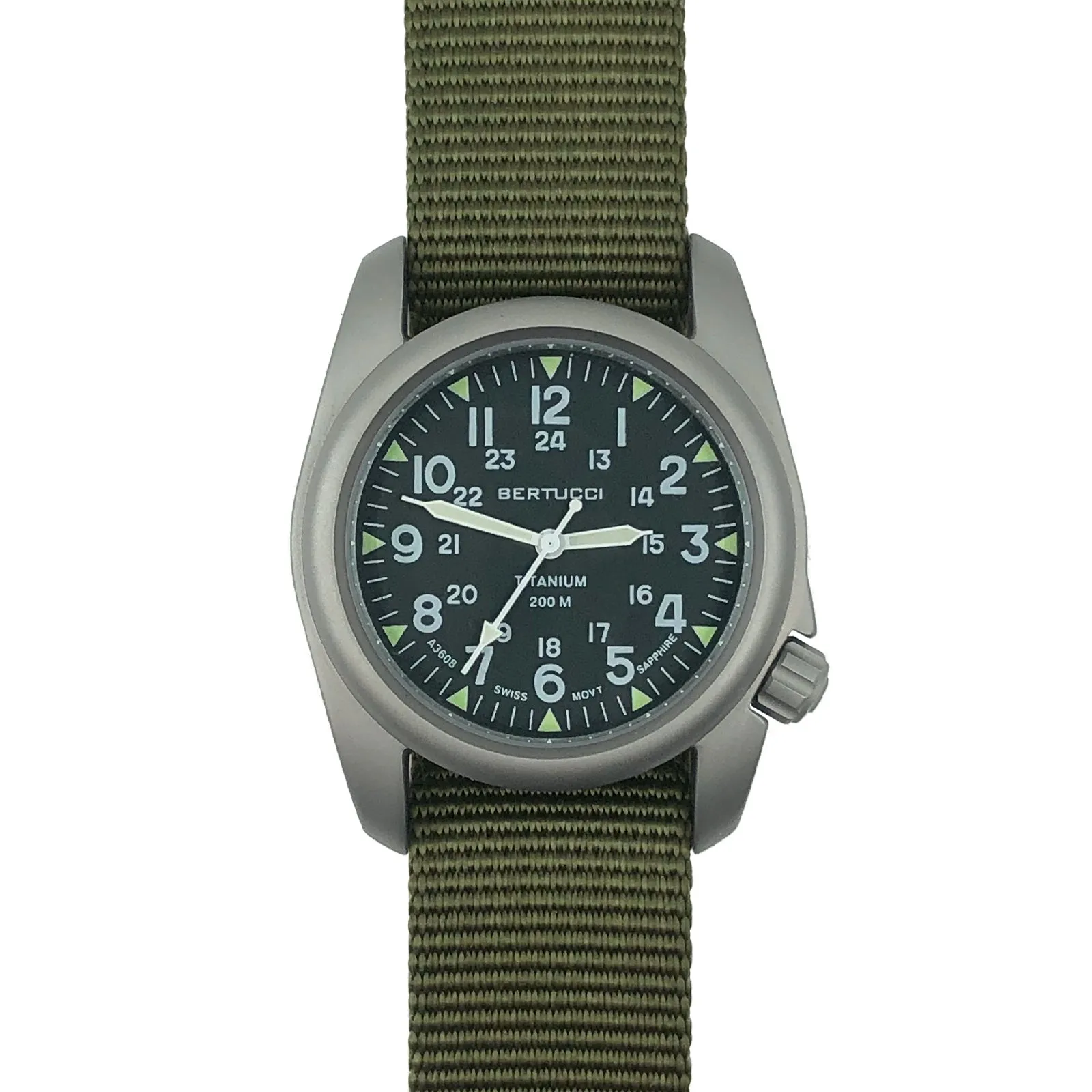 Bertucci A-2T Vintage™ - Marine Green dial w/ Defender Olive™ nylon band
