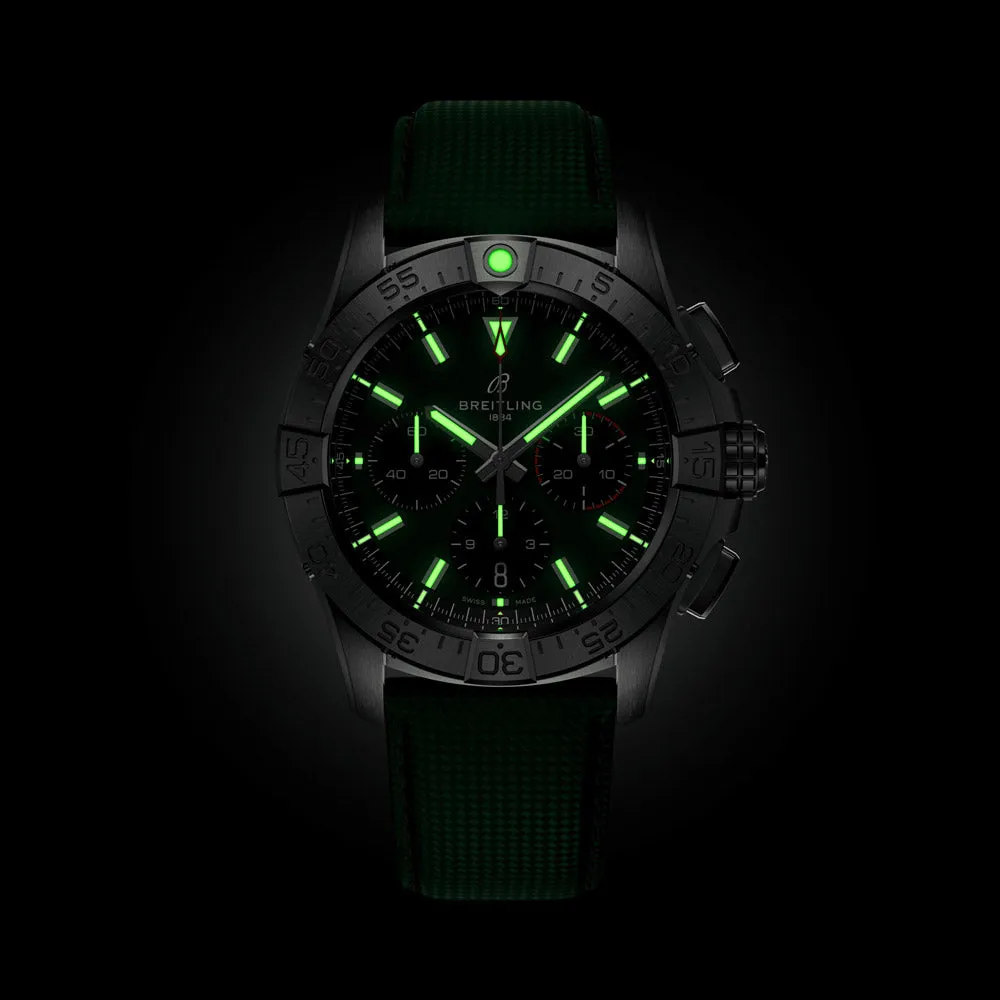 Breitling Avenger B01 Chronograph 42mm Green Dial Automatic Gents Watch AB0146101L1X1