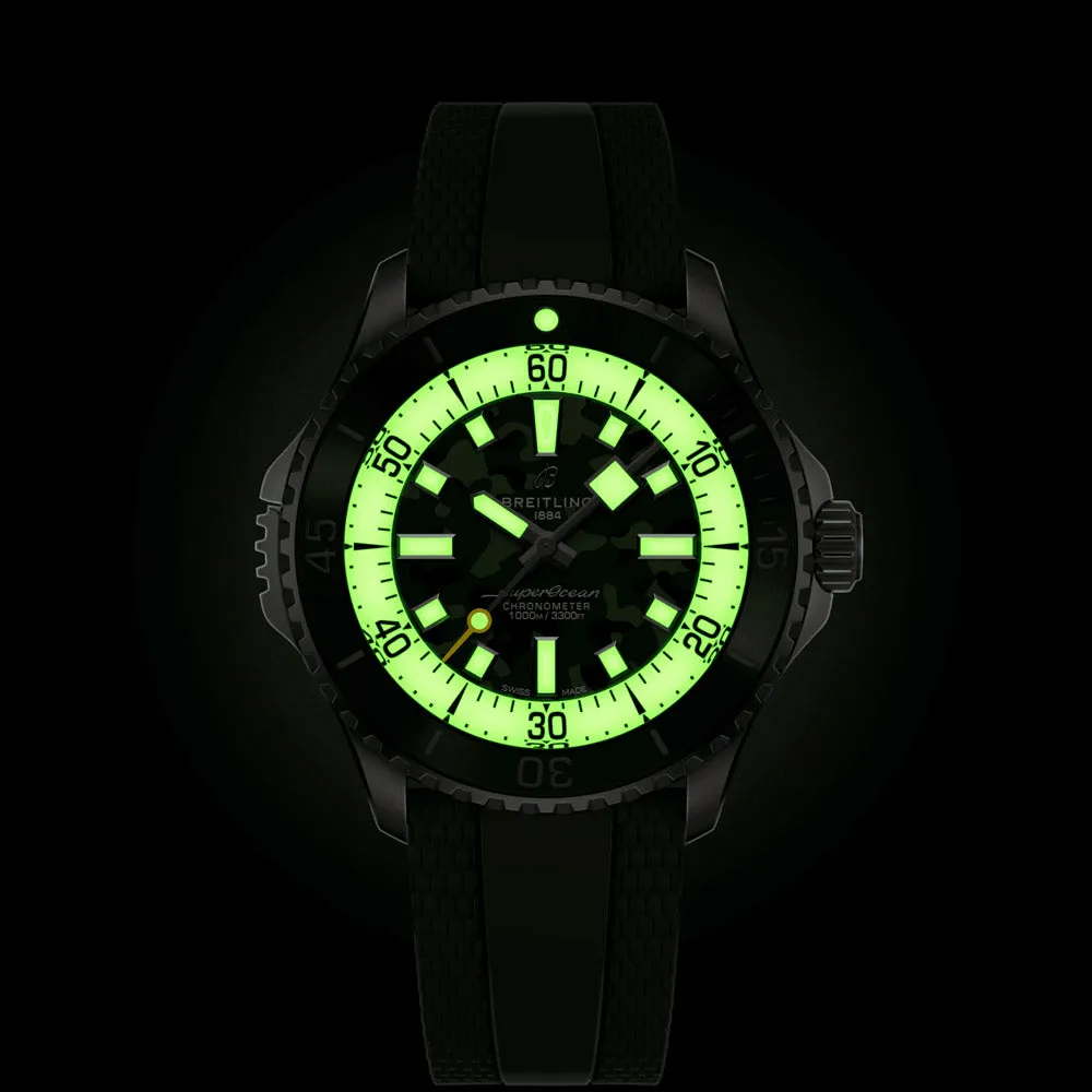 Breitling Superocean 46mm Green Dial Titanium Automatic Gents Watch E10379D31L1S1