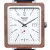 Brunswick Leather Walnut Silver Watch wooden watch Locally Hand Made
