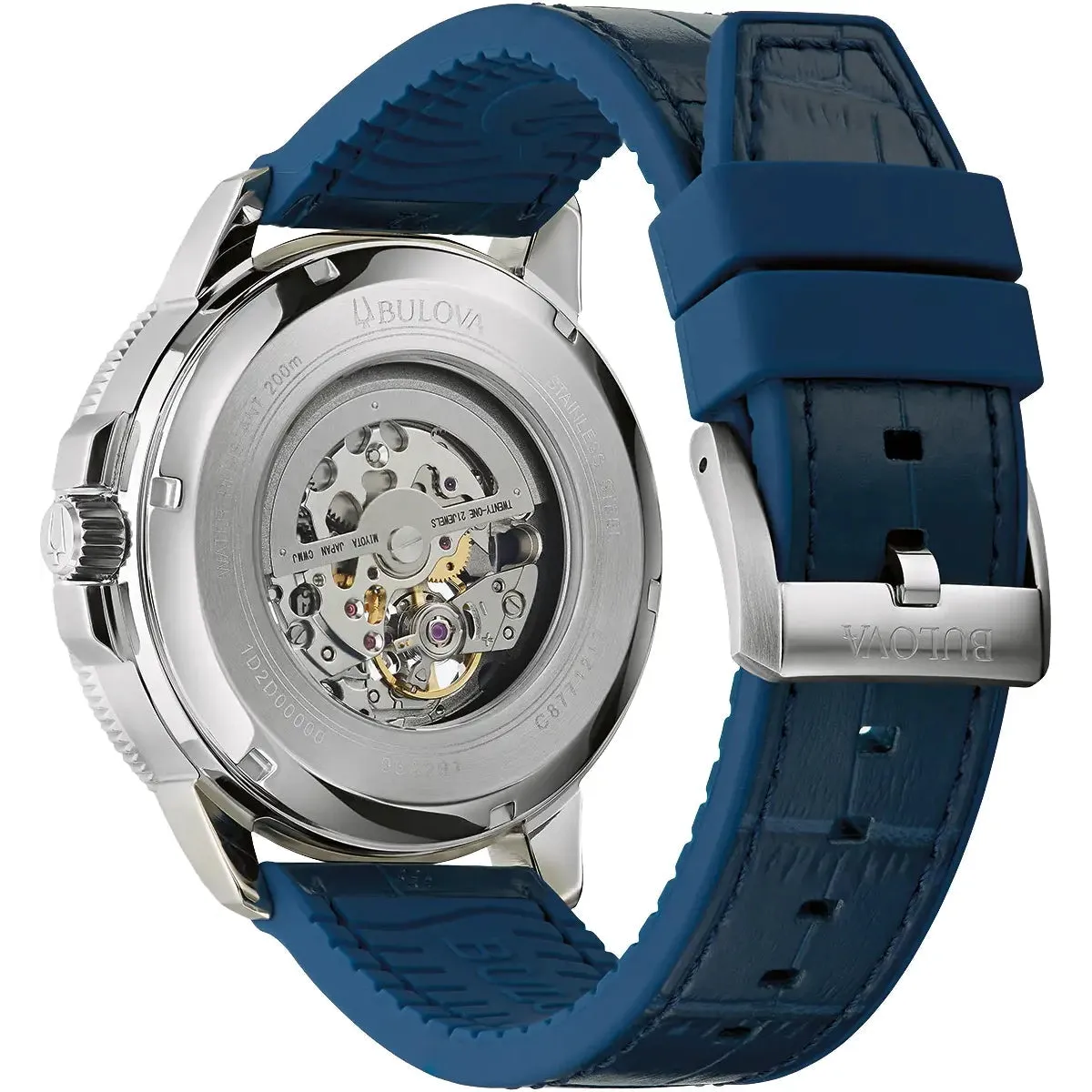Bulova Marine Star Auto Men's Blue Watch 96A291