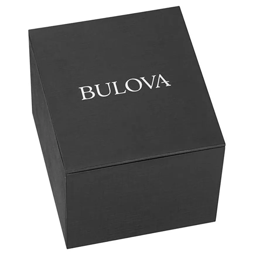 Bulova Men's Multi-Function Modern Stainless Steel Black and Gold Sport Watch - 98C124