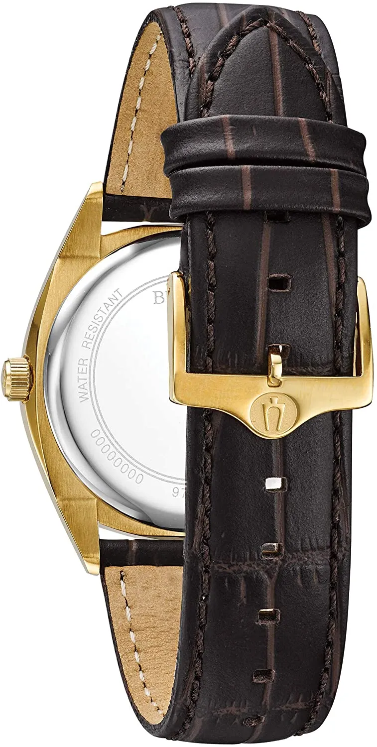 Bulova Surveyor Brown Leather Men's Watch 97C106