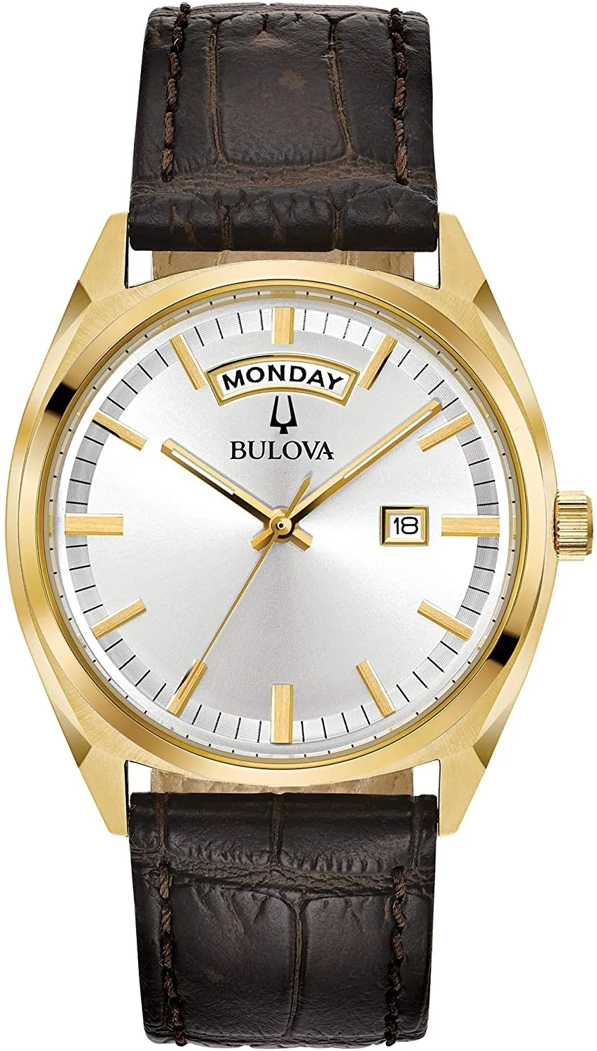 Bulova Surveyor Brown Leather Men's Watch 97C106