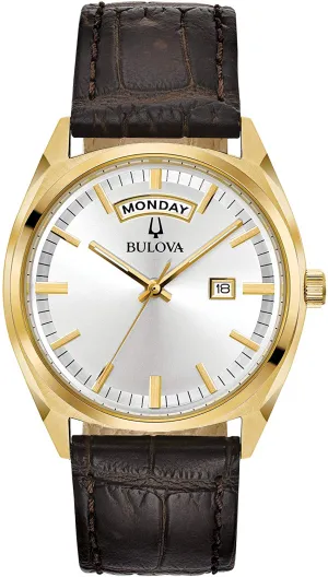 Bulova Surveyor Brown Leather Men's Watch 97C106