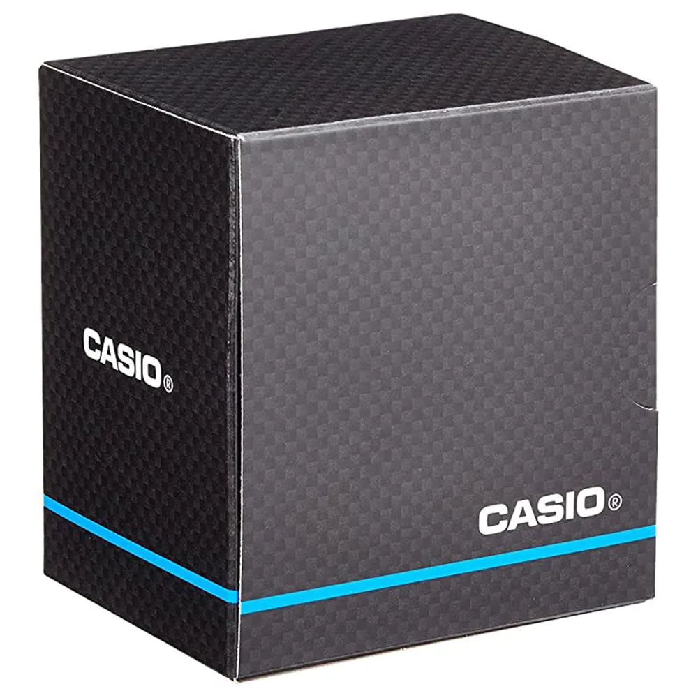 Casio Men's White Dial Silver Stainless Steel Band Quartz Watch - AQ-230A-7BMQ