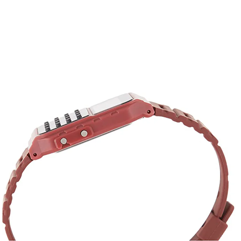 Casio Unisex Red Plastic Band Digital Quartz Watch - CA-53WF-4BDF