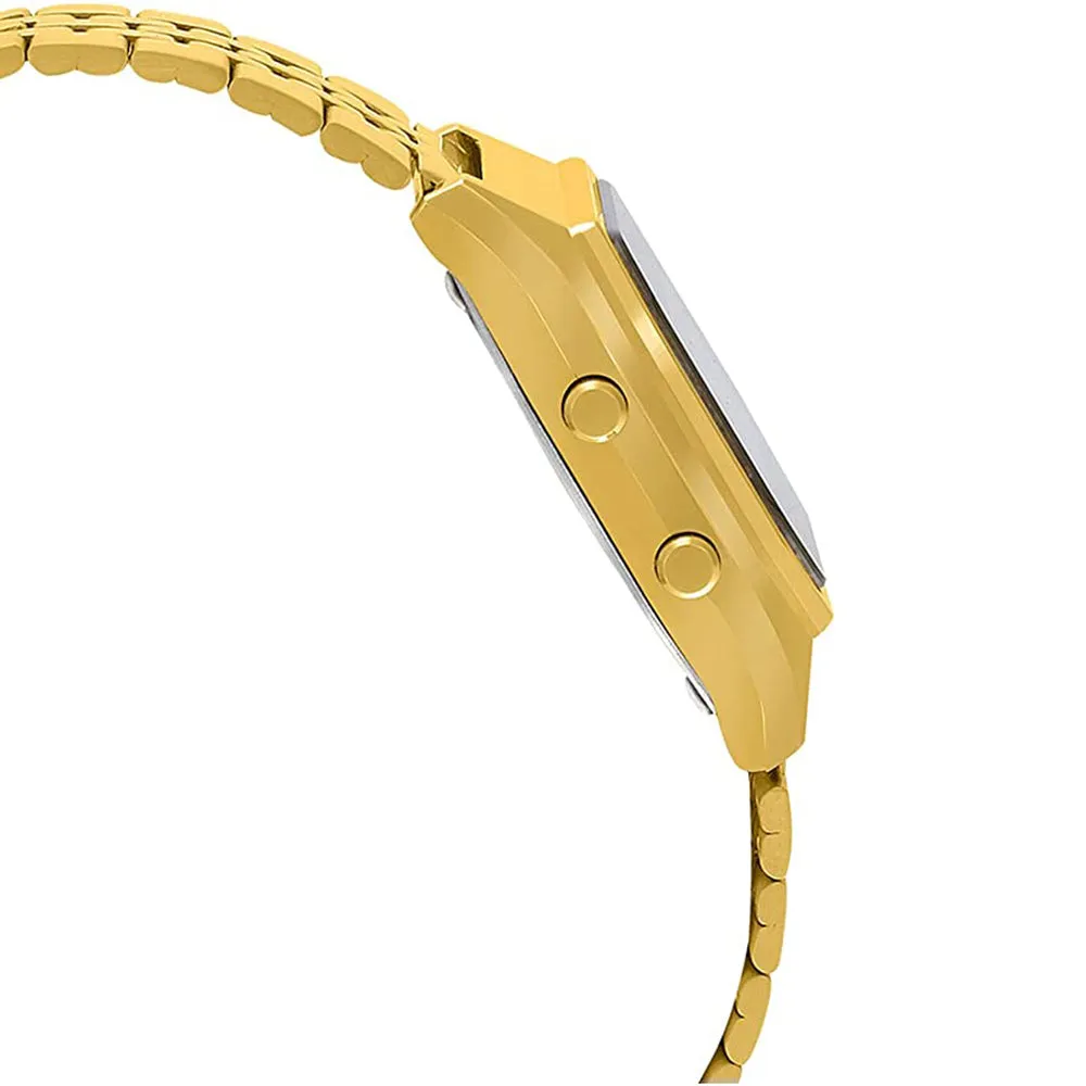 Casio Women's Black Dial Gold Stainless Steel Band Digital Quartz Watch - LA680WGA-9BDF