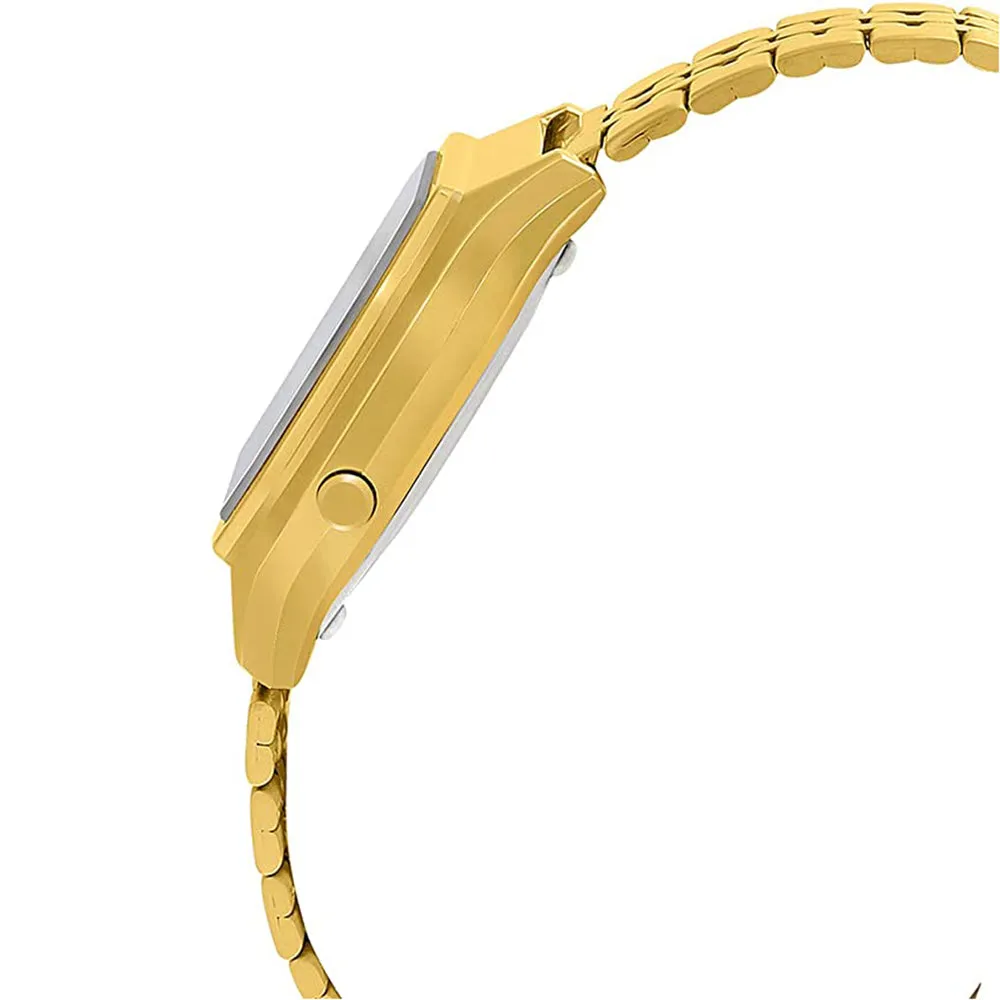 Casio Women's Black Dial Gold Stainless Steel Band Digital Quartz Watch - LA680WGA-9BDF