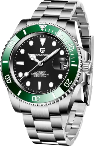 CEYADG Pagani Design Men's Watches Japanese Automatic Mechanical 40mm Sport Waterproof Stainless Steel Sapphire Glass Wrist Watch (Rblack)