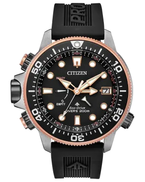 Citizen BN2037-03E ProMaster Aqualand Eco-Drive Black Silicone Strap Men Watches