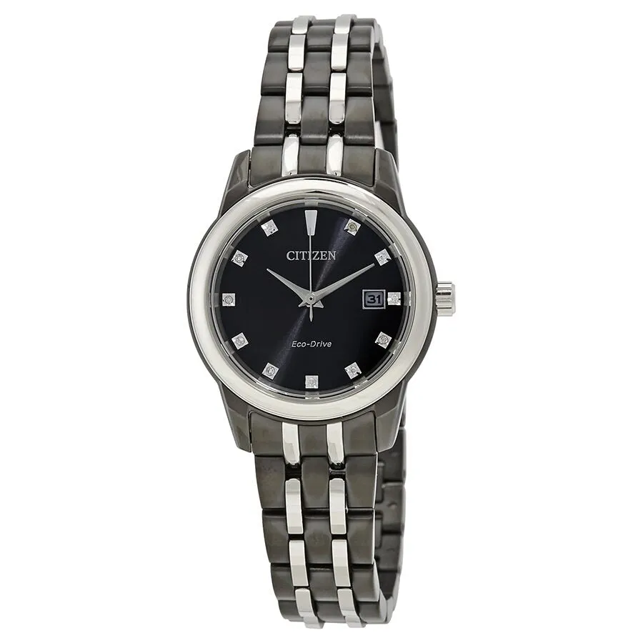 Citizen Corso Black Diamond Dial Ladies Watch EW2398-58E